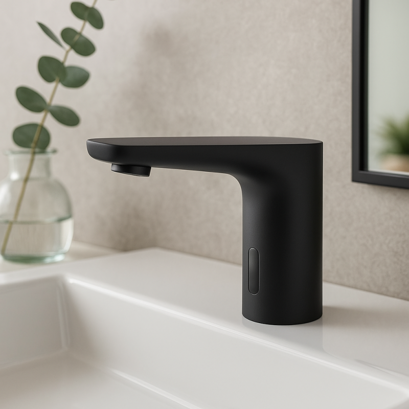 Aquadesign senzorová baterie elektronická umyvadlová baterie na baterie nebo síťové napájení černá 1208958190